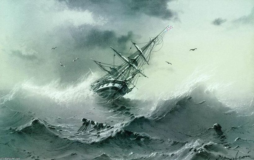 Image result for shipwreck holding on to a plank pictures images